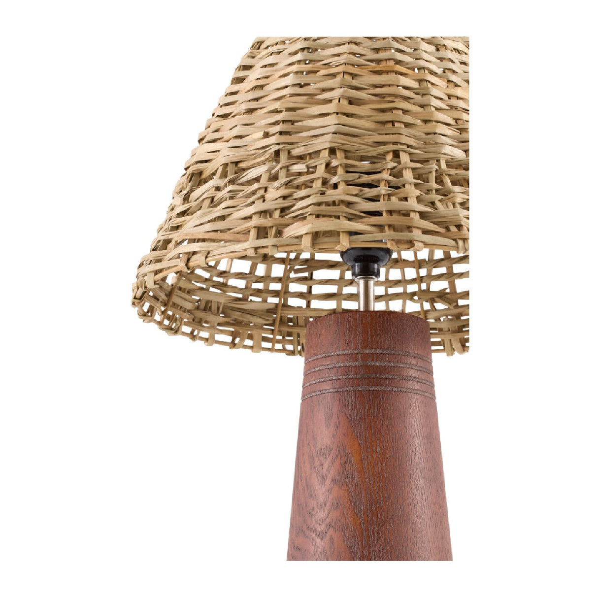 Modern European furniture - Woven Rattan Accent Table Lamps (2) - www.oroa.com