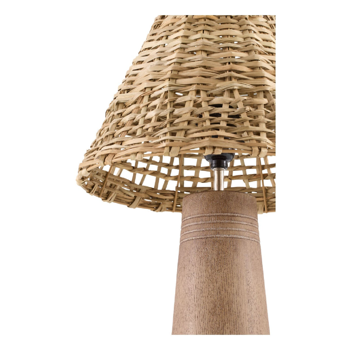 Modern European furniture - Woven Rattan Accent Table Lamps (2) - www.oroa.com