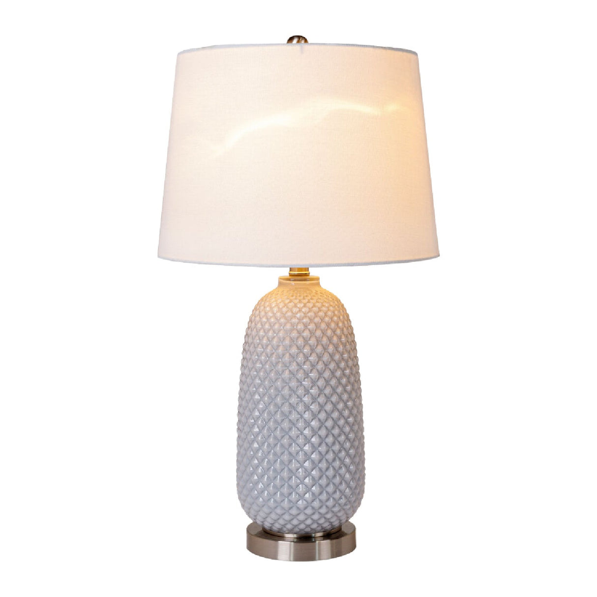 Modern European furniture - Gray Textured Glass Table Lamp - www.oroa.com
