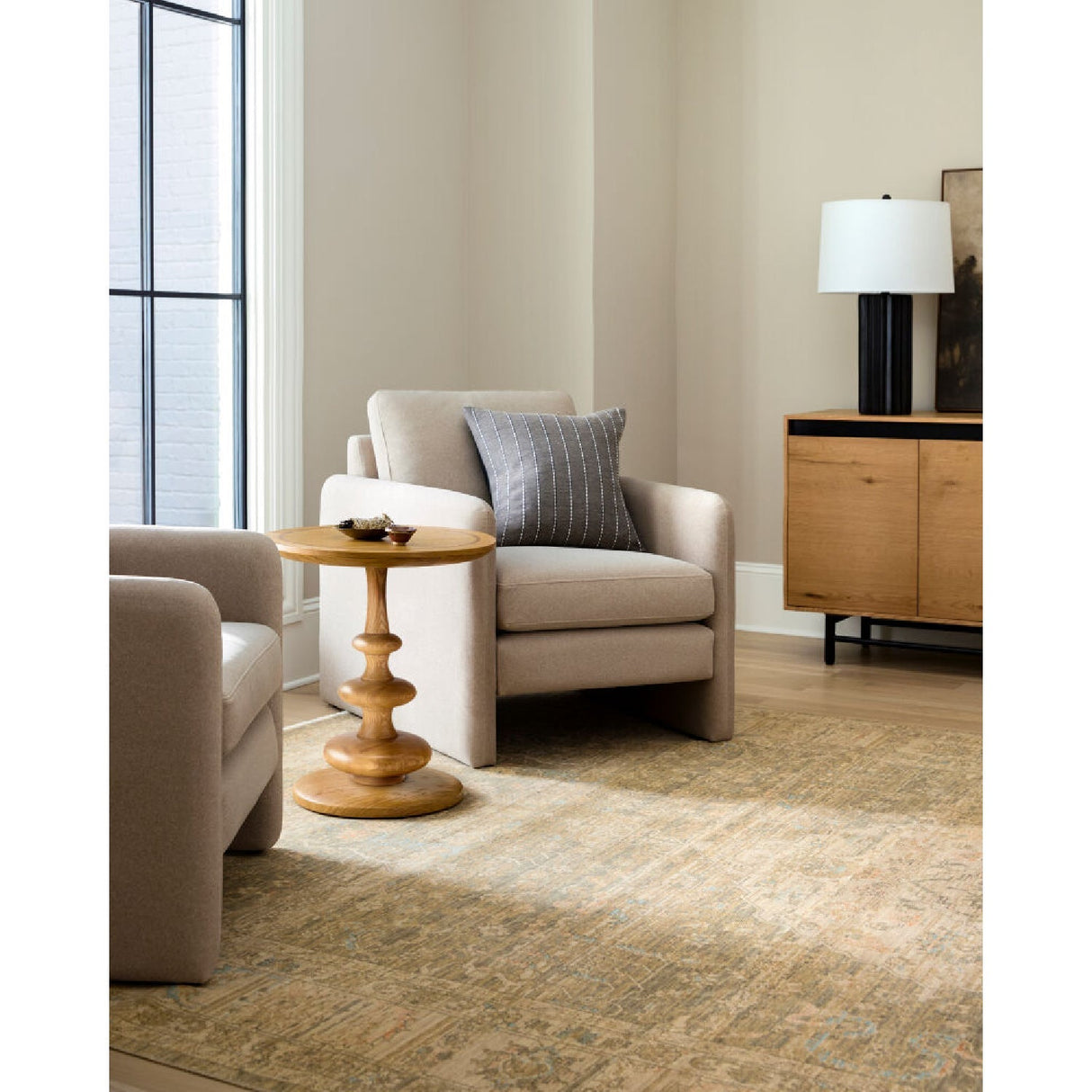Modern European furniture - Ridged Ceramic Accent Table Lamp - www.oroa.com