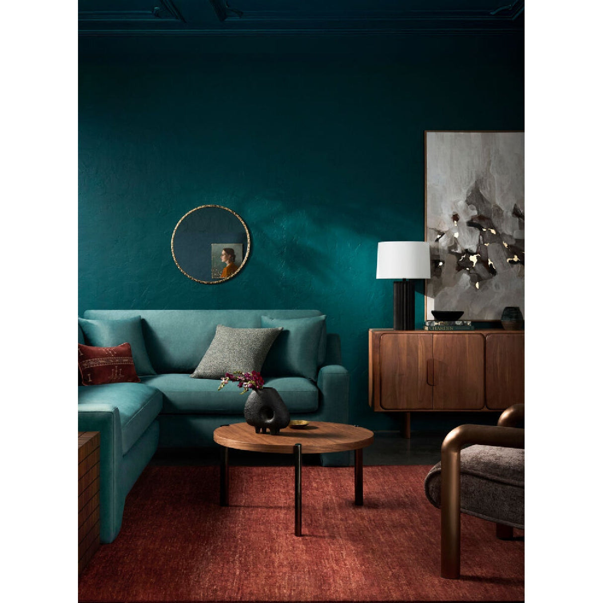 Modern European furniture - Ridged Ceramic Accent Table Lamp - www.oroa.com