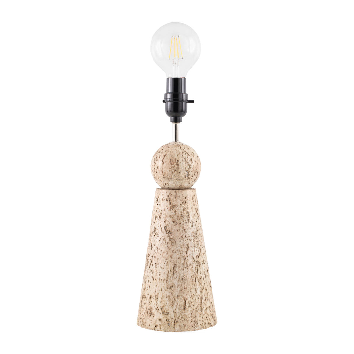 Travertine Base Rattan Table Lamps (2) | Oroa.com