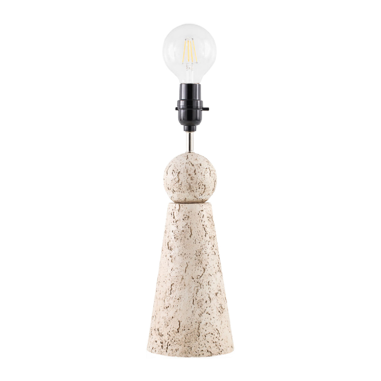 Travertine Base Rattan Table Lamps (2) | Oroa.com