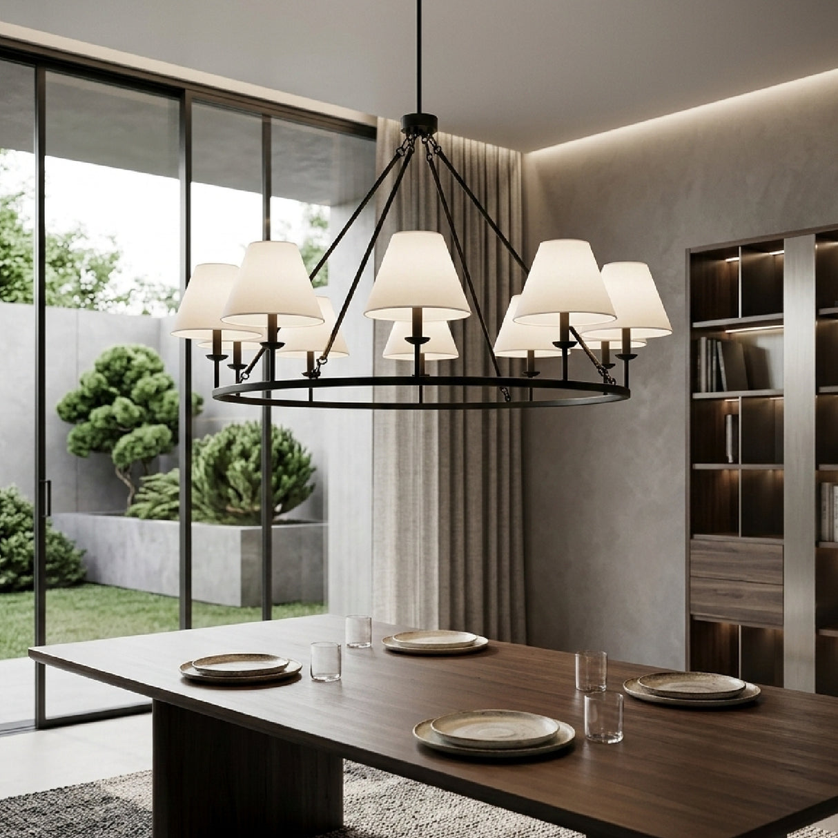 Black Iron 10-Light Chandelier | Oroa.com