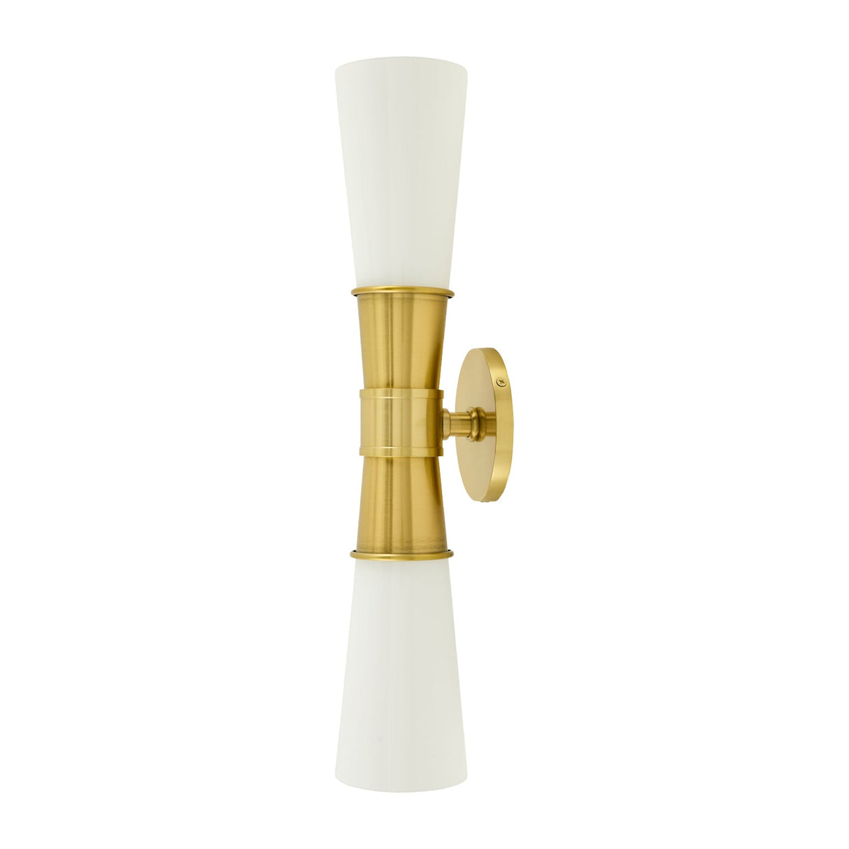 Modern European furniture - White Glass 2-Light Wall Lamp - www.oroa.com