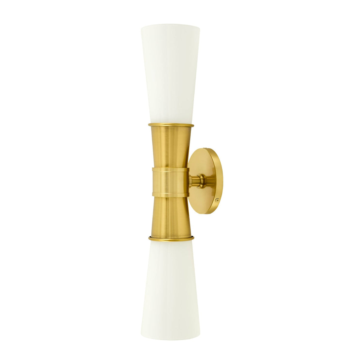 Modern European furniture - White Glass 2-Light Wall Lamp - www.oroa.com
