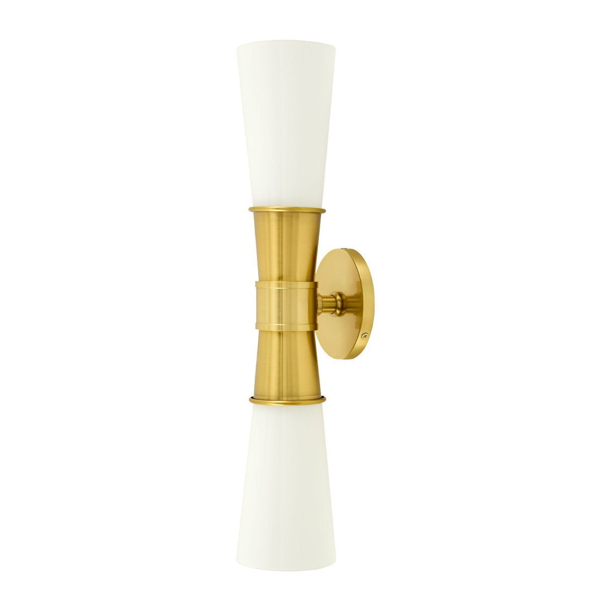 Modern European furniture - White Glass 2-Light Wall Lamp - www.oroa.com