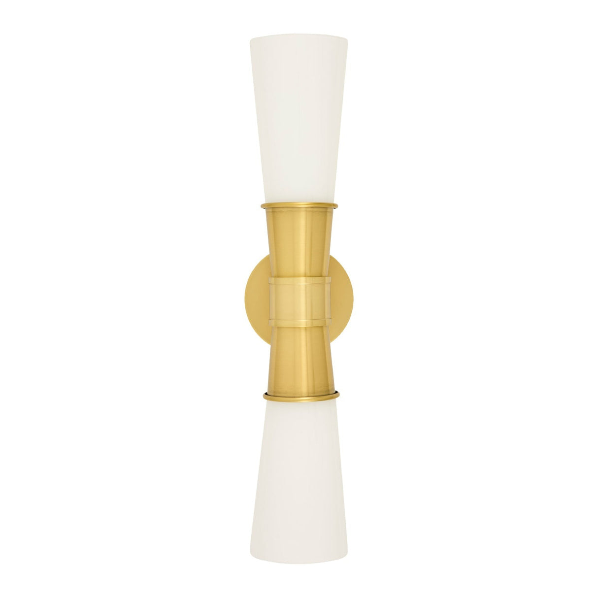 Modern European furniture - White Glass 2-Light Wall Lamp - www.oroa.com