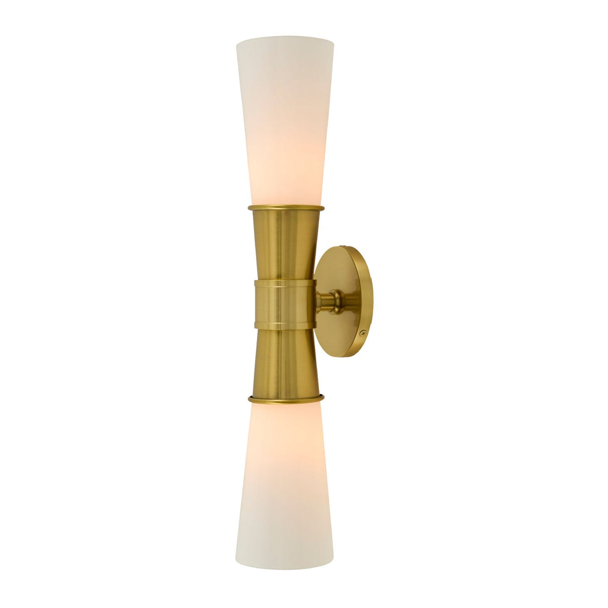 Modern European furniture - White Glass 2-Light Wall Lamp - www.oroa.com