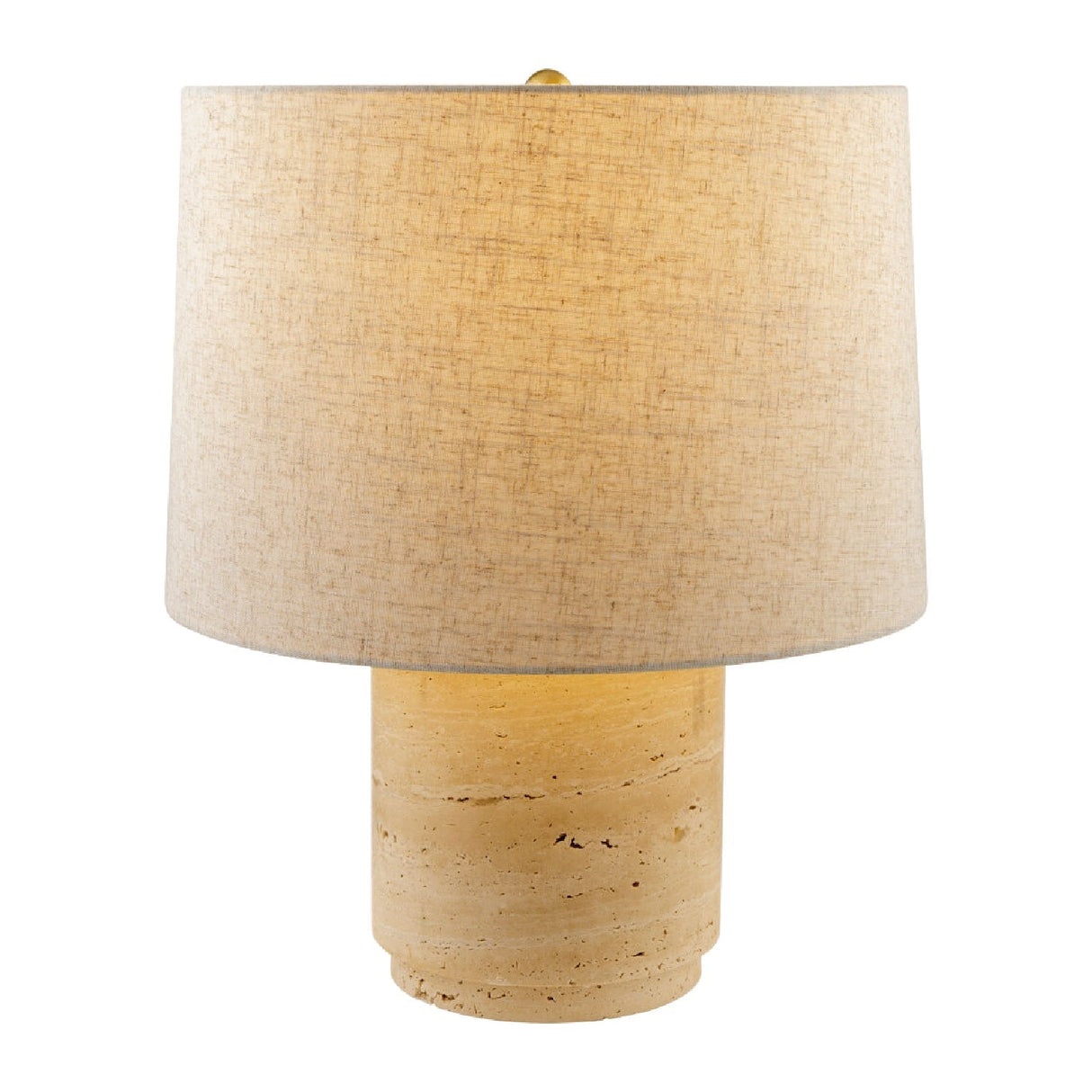 Modern European furniture - Travertine Base Accent Table Lamp - www.oroa.com