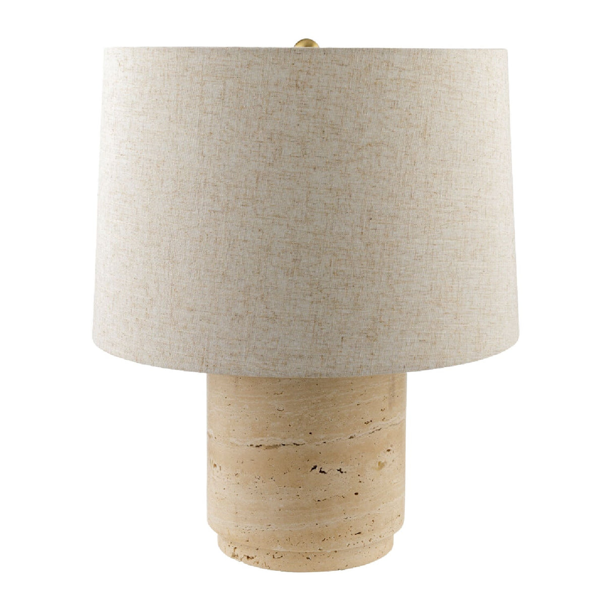 Modern European furniture - Travertine Base Accent Table Lamp - www.oroa.com