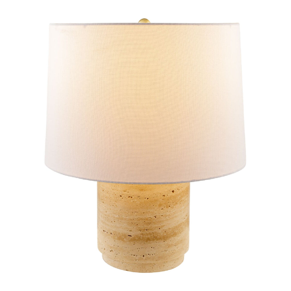 Modern European furniture - Travertine Base Accent Table Lamp - www.oroa.com
