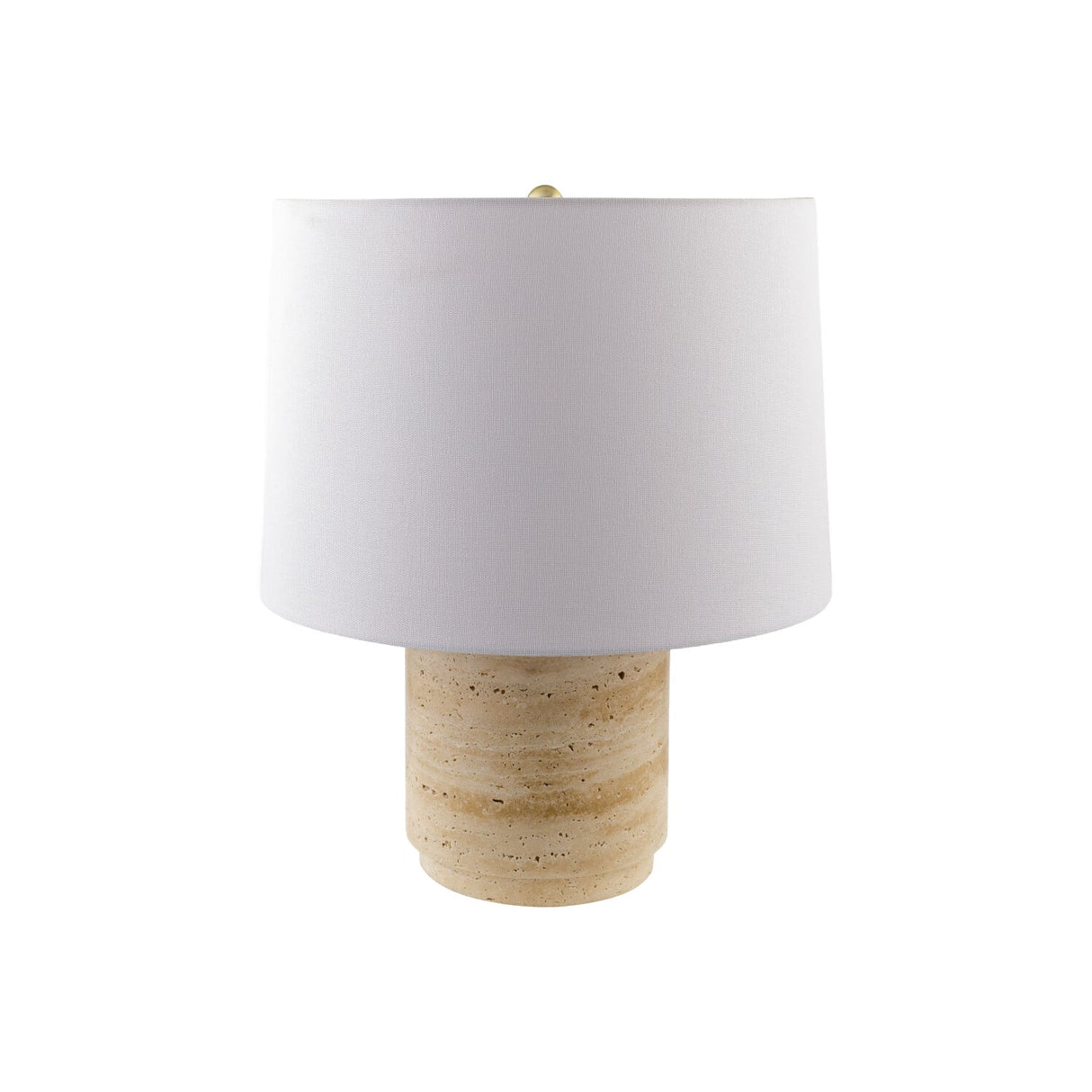 Modern European furniture - Travertine Base Accent Table Lamp - www.oroa.com