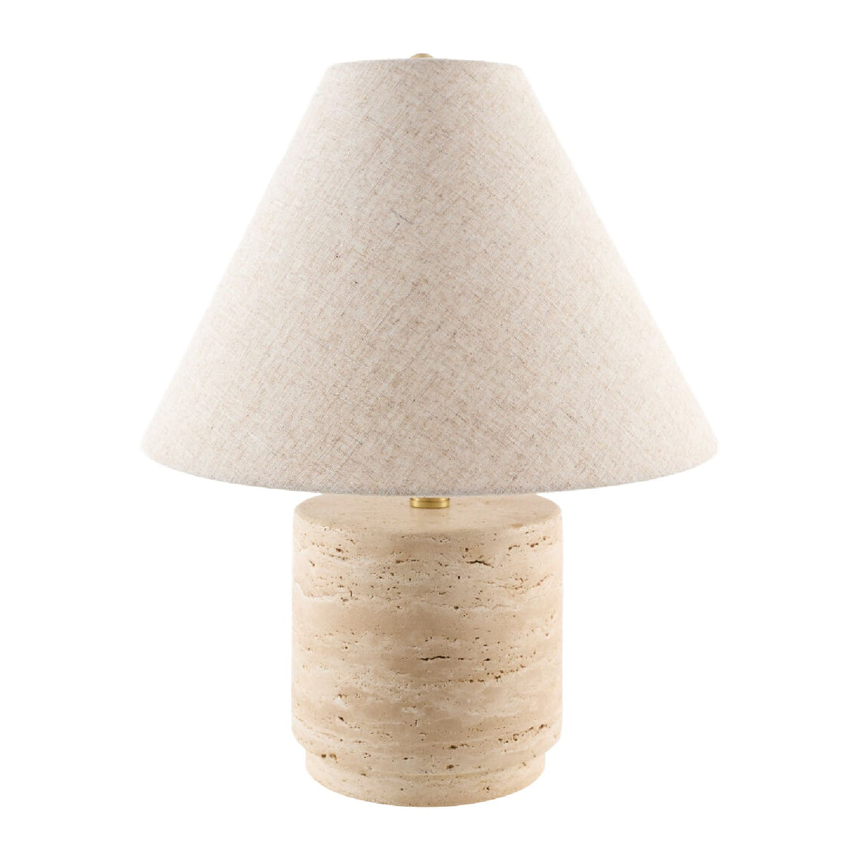 Modern European furniture - Travertine Base Accent Table Lamp - www.oroa.com