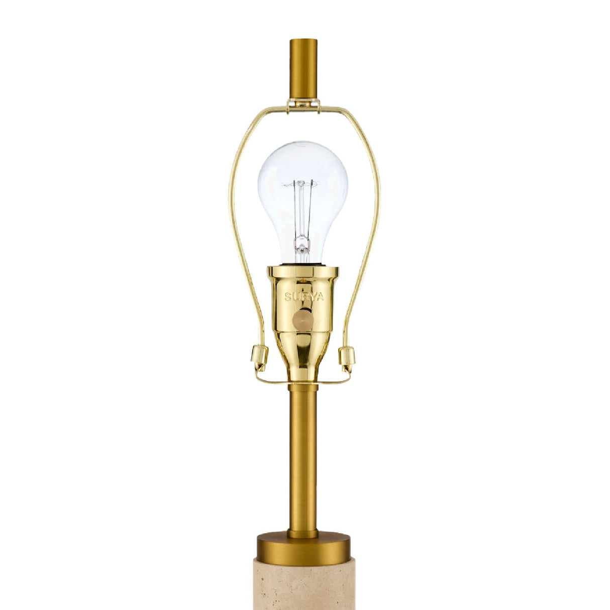Modern European furniture - Beige Marble Accent Floor Lamp - www.oroa.com