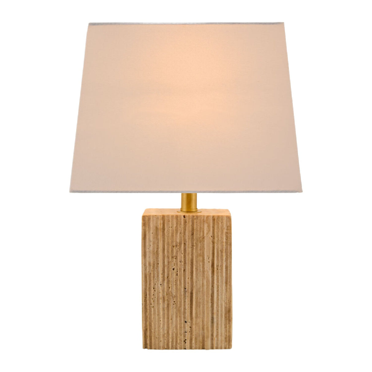 Modern European furniture - Brown Travertine Accent Table Lamp - www.oroa.com