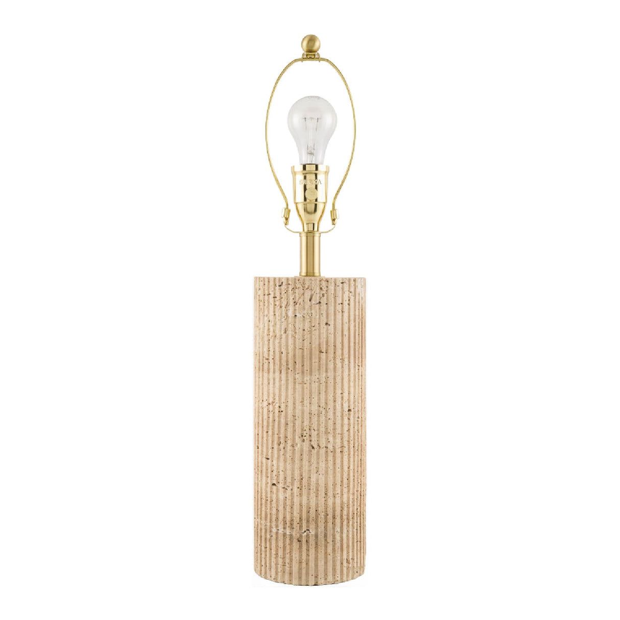 Modern European furniture - Reeded Travertine Accent Table Lamp - www.oroa.com