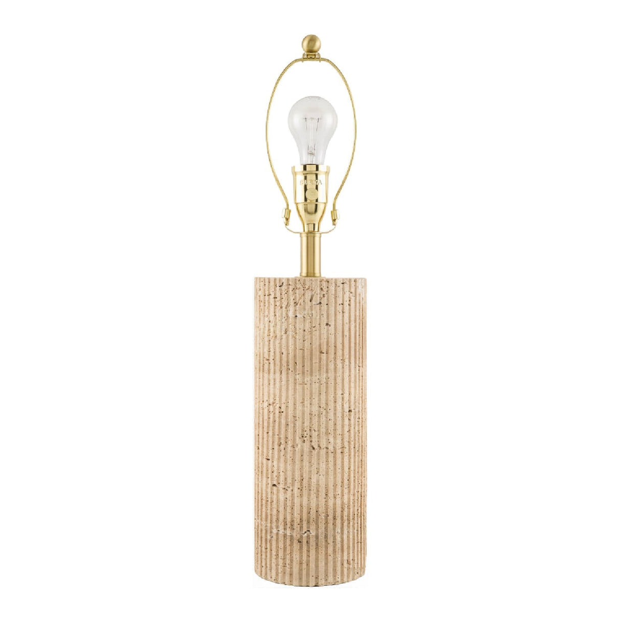 Modern European furniture - Reeded Travertine Accent Table Lamp - www.oroa.com
