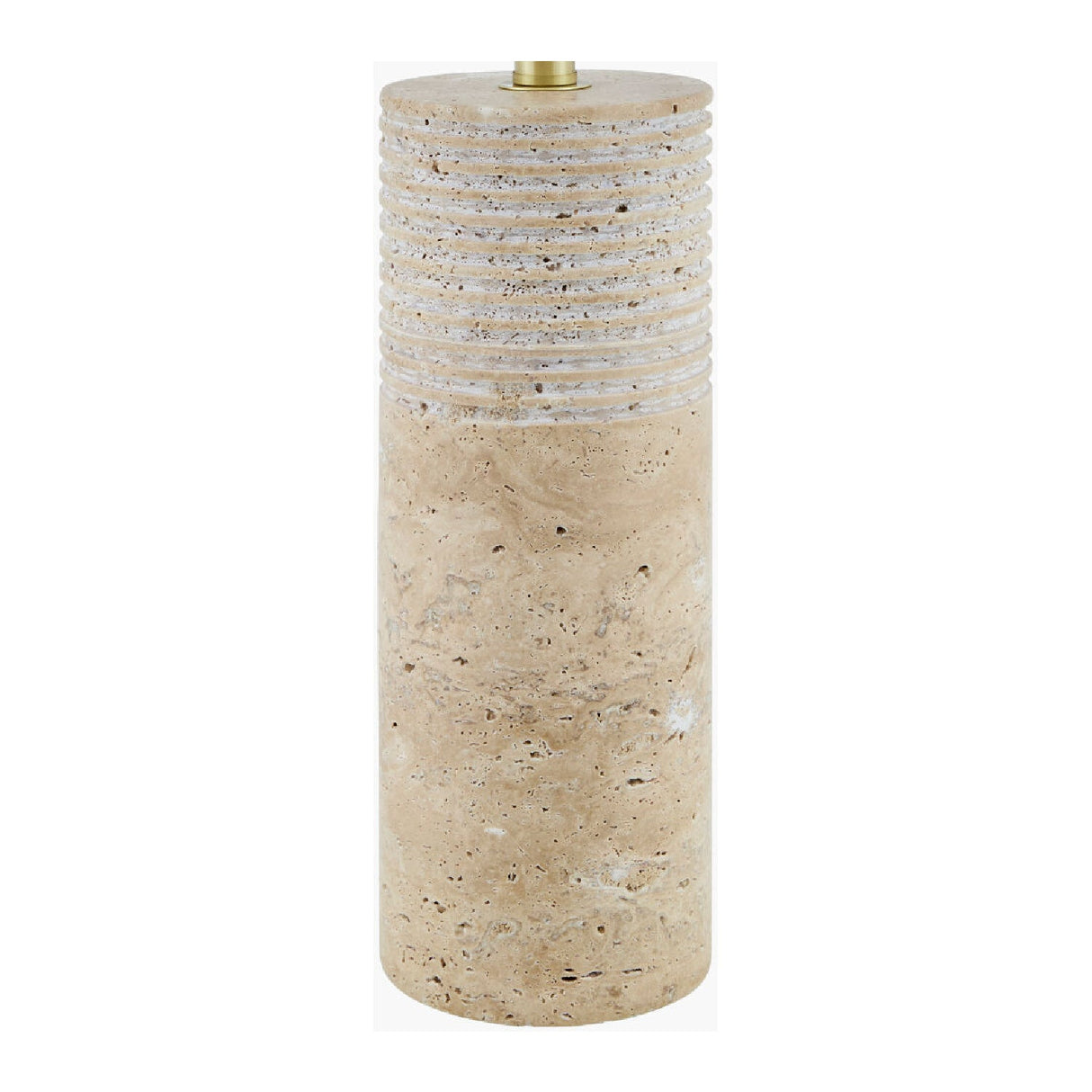 Modern European furniture - Cylindrical Travertine Accent Table Lamp - www.oroa.com