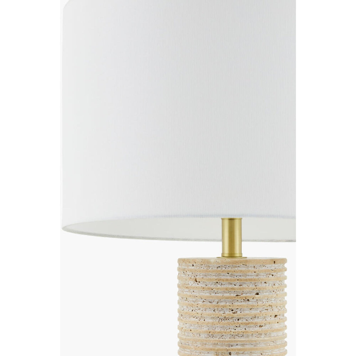 Modern European furniture - Cylindrical Travertine Accent Table Lamp - www.oroa.com