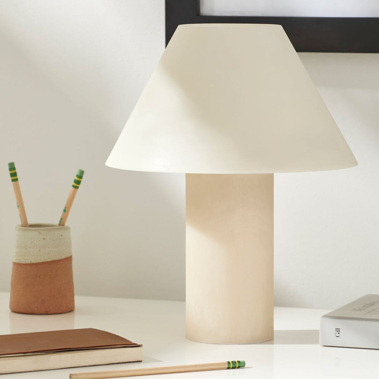 Modern European furniture - Ivory Empire Linen Table Lamp - www.oroa.com