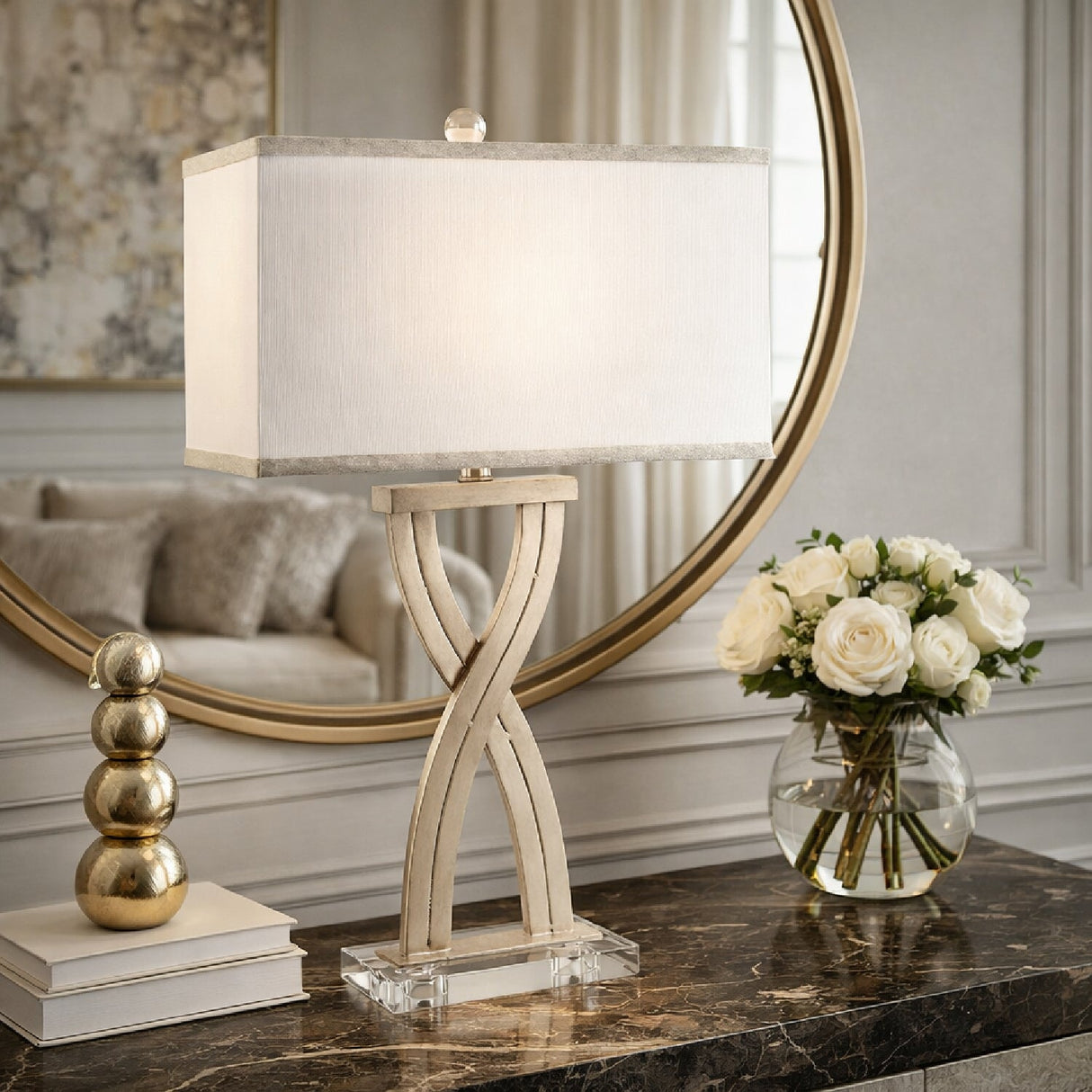 Modern European furniture - Infinity Base Accent Table Lamp - www.oroa.com