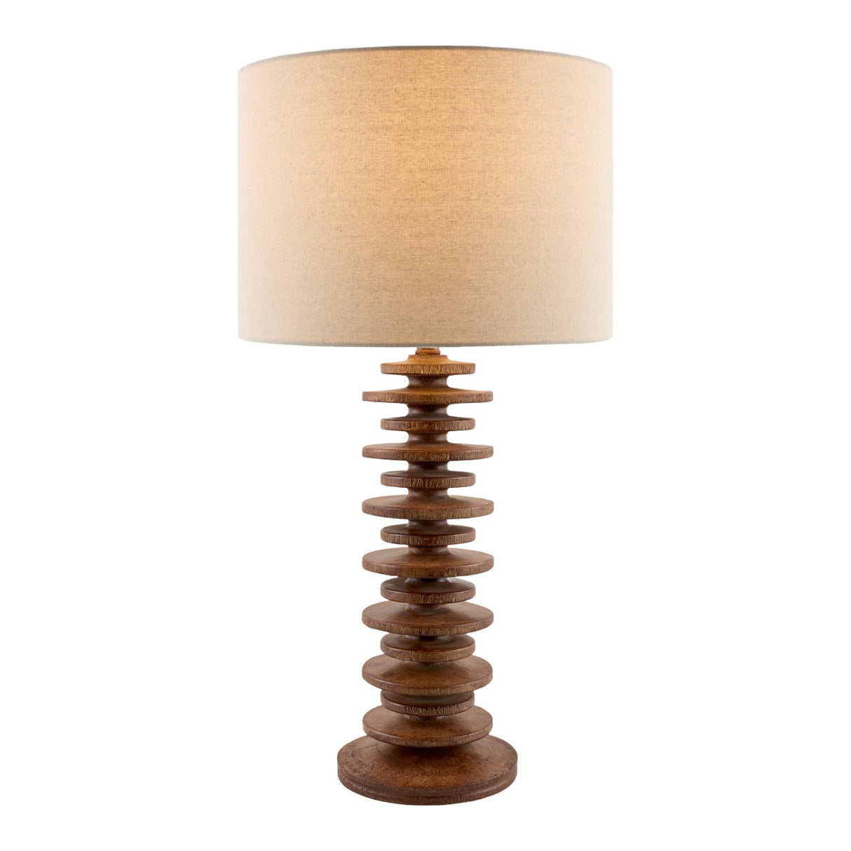 Modern European furniture - Stacked Circular Base Table Lamp - www.oroa.com