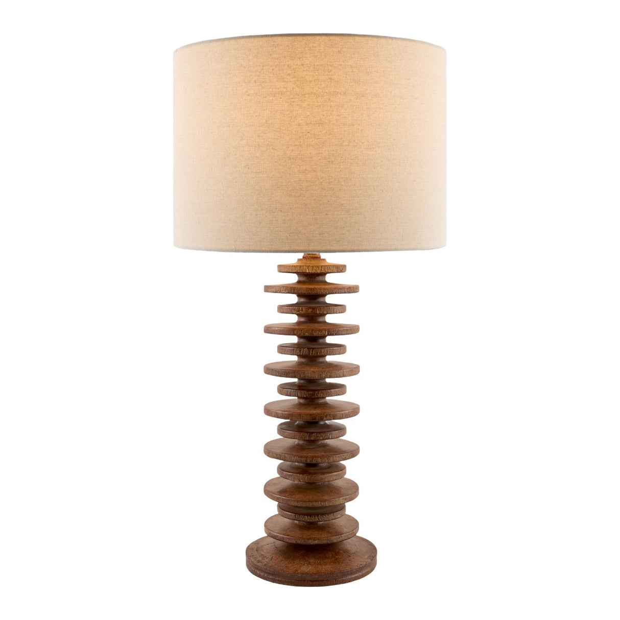 Modern European furniture - Stacked Circular Base Table Lamp - www.oroa.com
