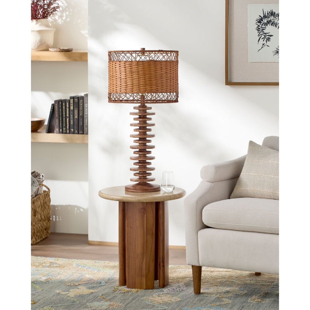 Modern European furniture - Braided Seagrass Accent Table Lamp - www.oroa.com