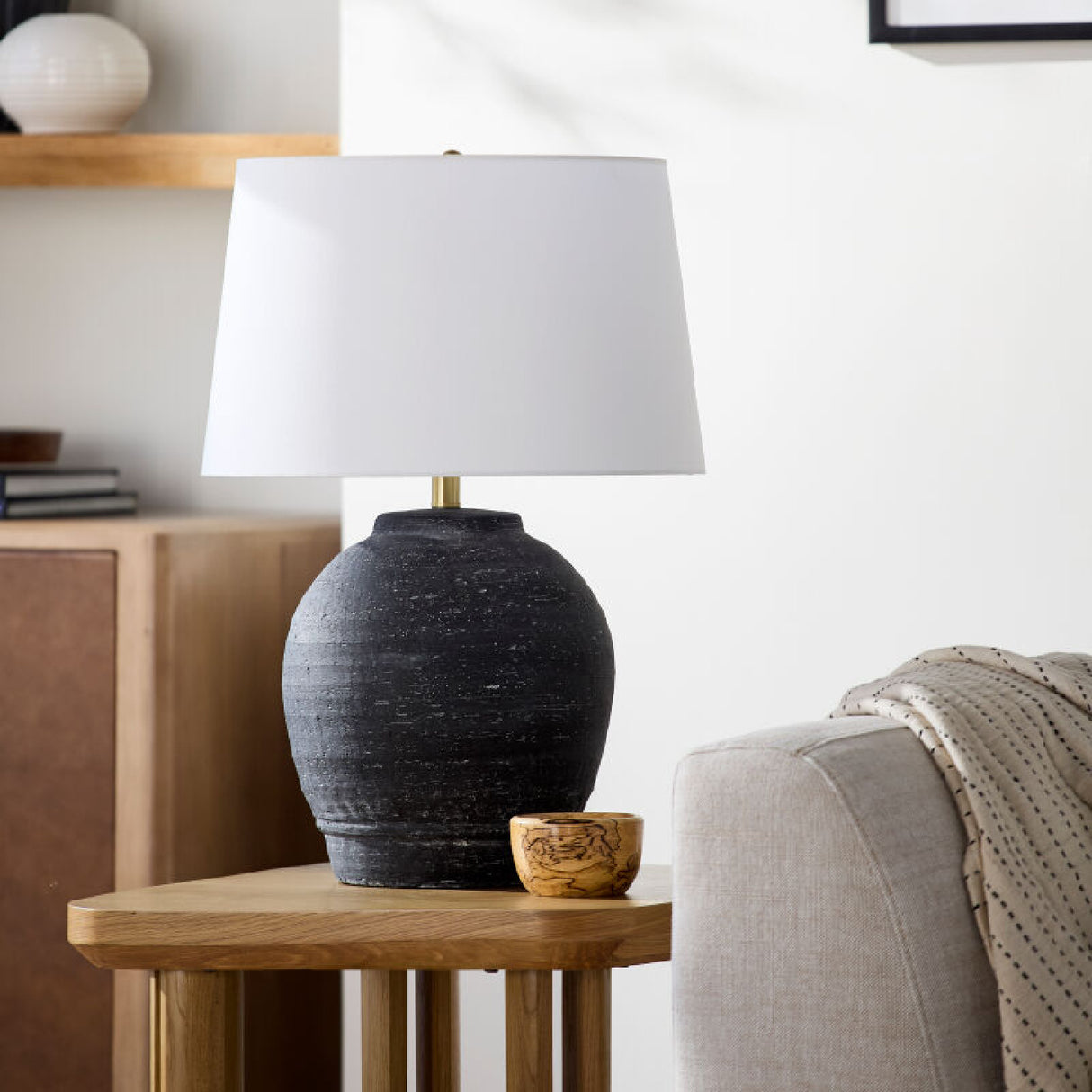 Black Ceramic Accent Table Lamp | Oroa.com