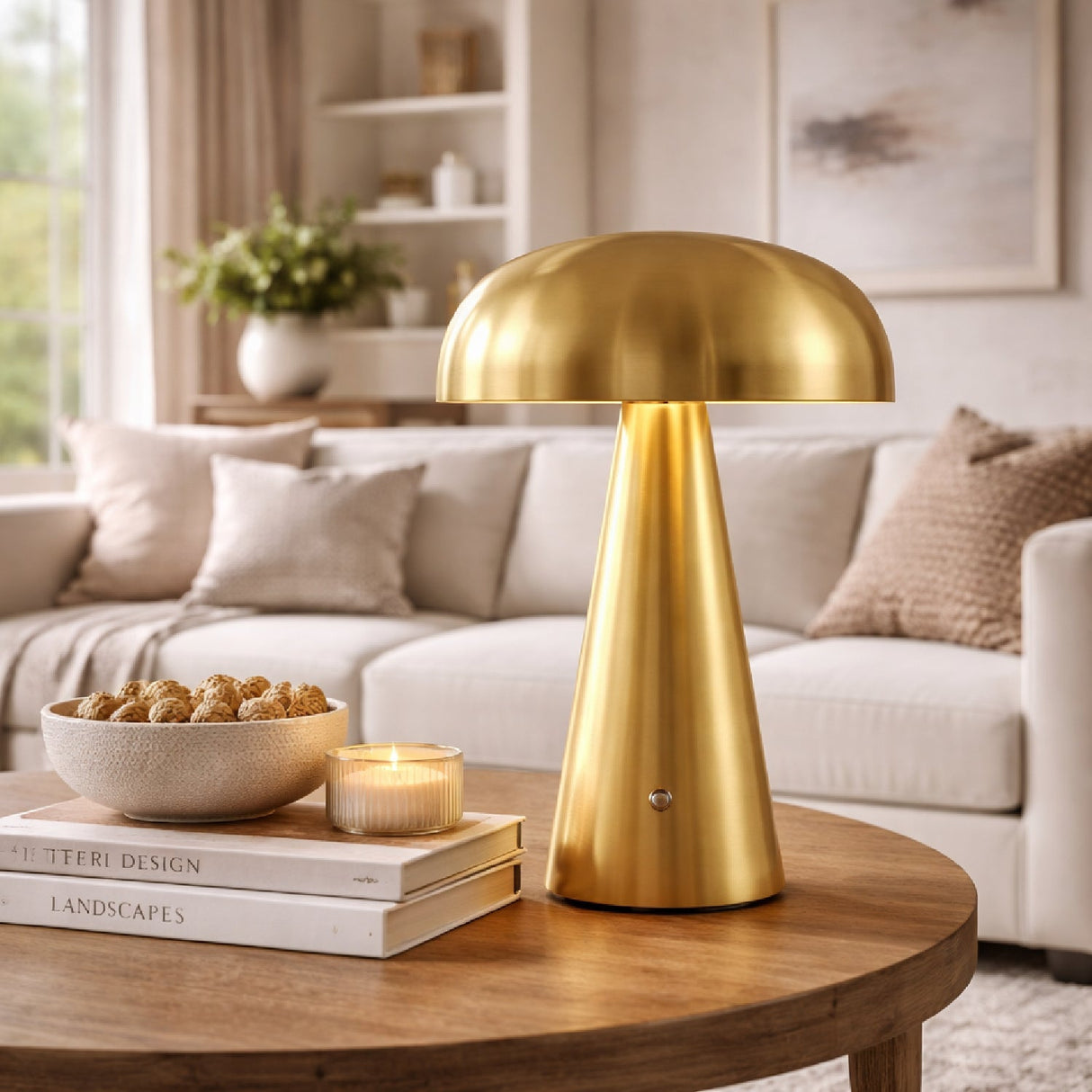 Modern European furniture - Hand-Painted Semi-Dome Table Lamp - www.oroa.com