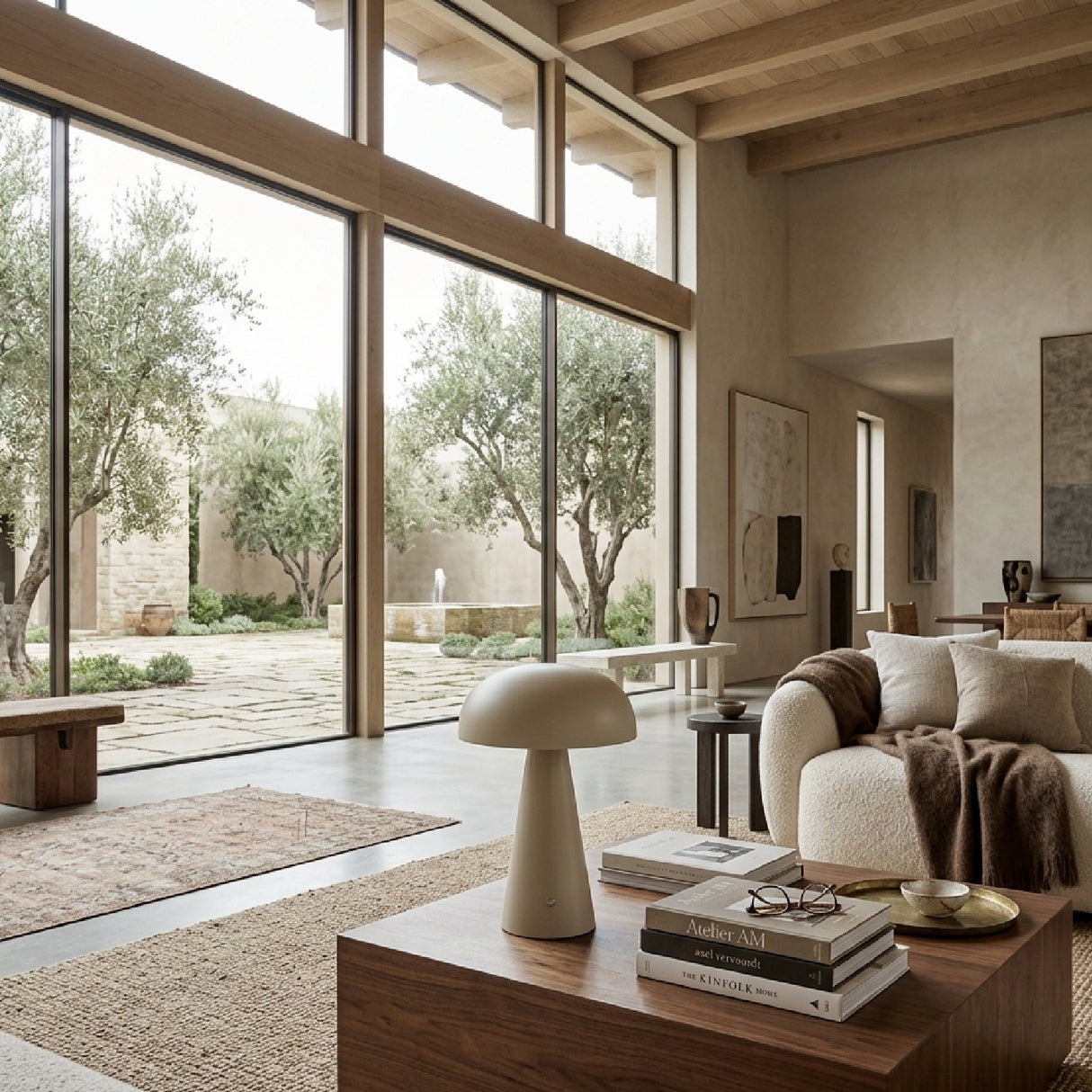 Hand-Painted Semi-Dome Table Lamp | Oroa.com