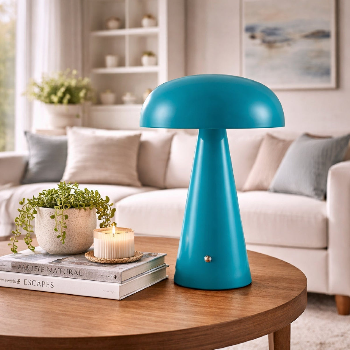 Modern European furniture - Hand-Painted Semi-Dome Table Lamp - www.oroa.com
