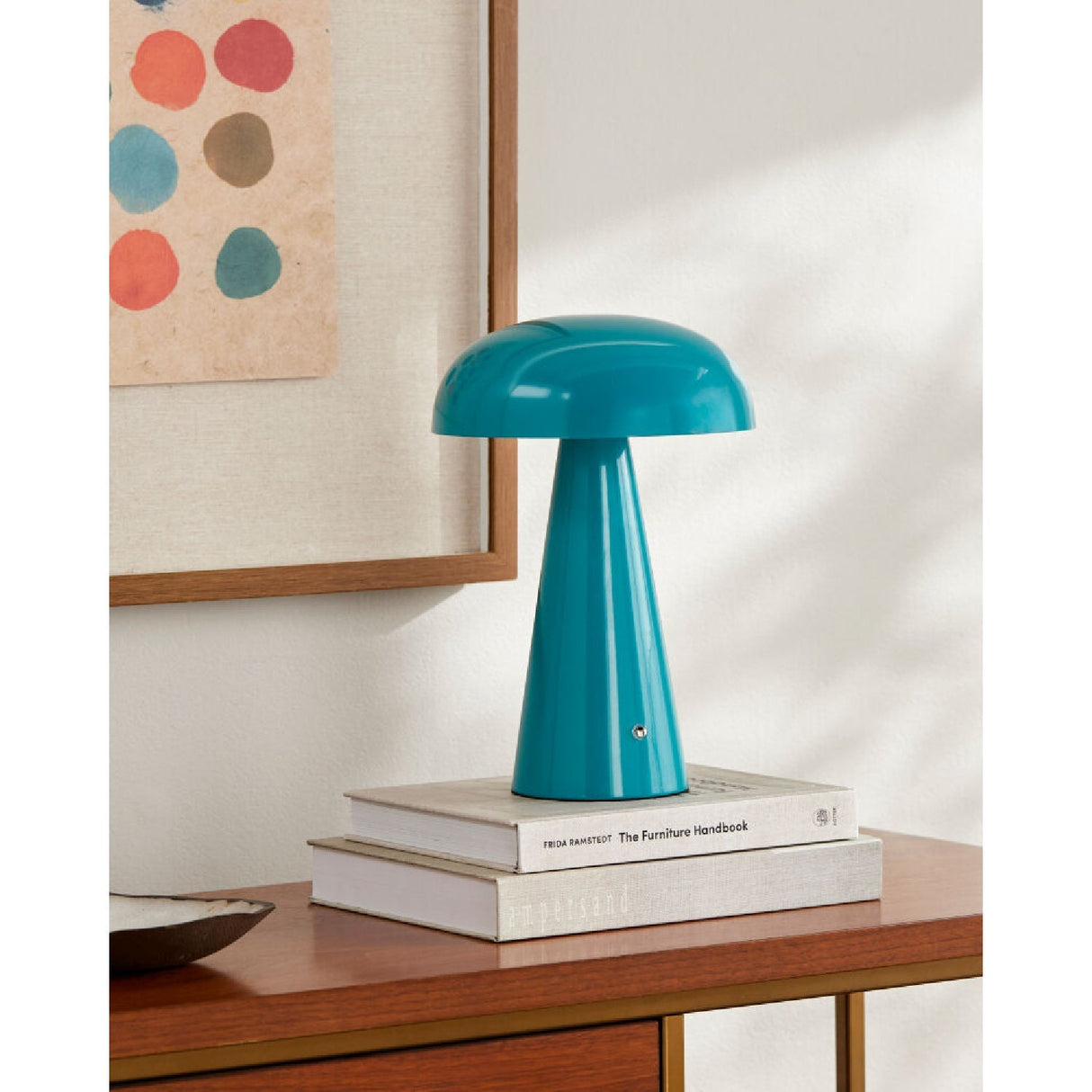 Modern European furniture - Hand-Painted Semi-Dome Table Lamp - www.oroa.com