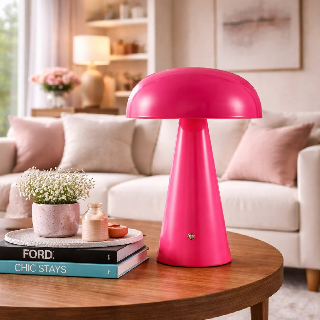 Modern European furniture - Hand-Painted Semi-Dome Table Lamp - www.oroa.com