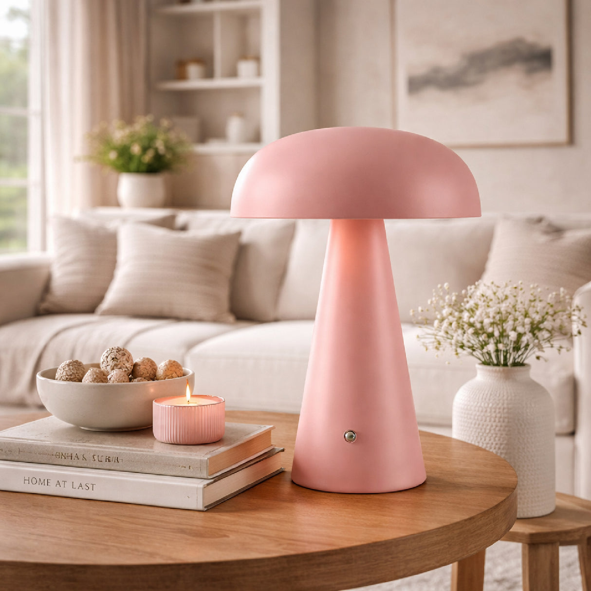 Hand-Painted Semi-Dome Table Lamp | Oroa.com