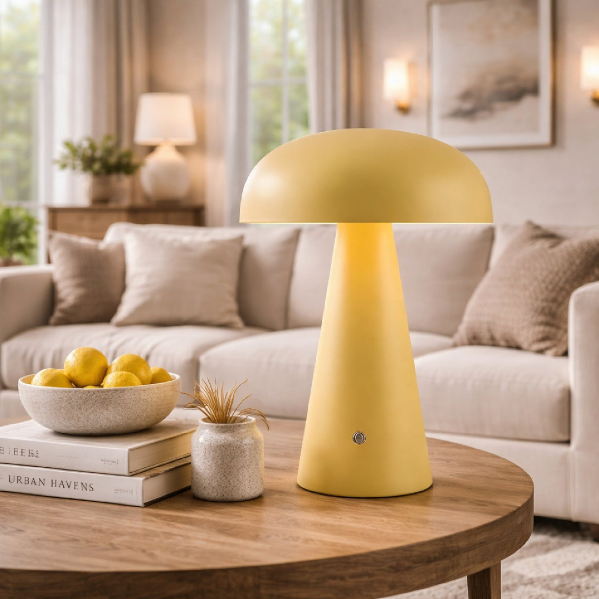 Modern European furniture - Hand-Painted Semi-Dome Table Lamp - www.oroa.com