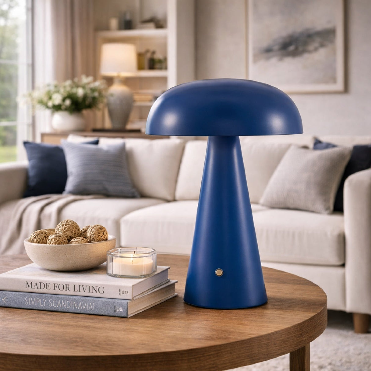 Modern European furniture - Hand-Painted Semi-Dome Table Lamp - www.oroa.com