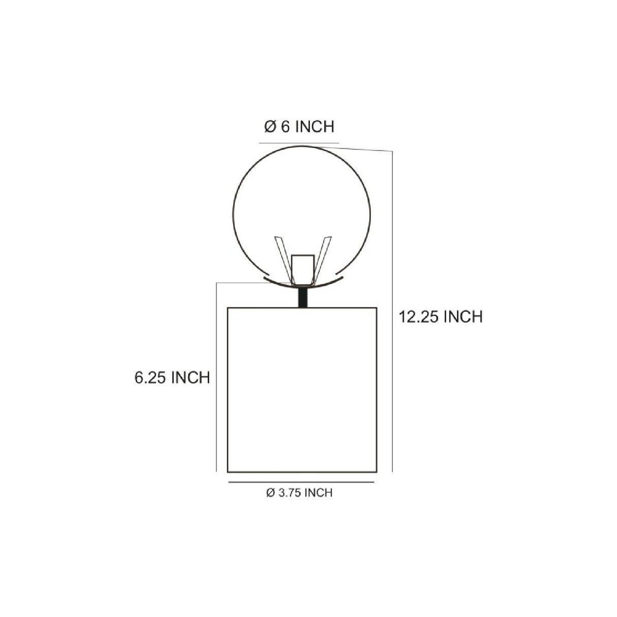 White Glass Sphere Table Lamp | Oroa.com