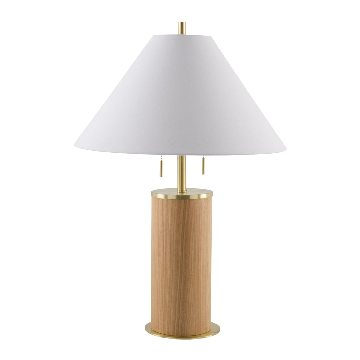 Modern European furniture - Cream Wood Base Table Lamp - www.oroa.com