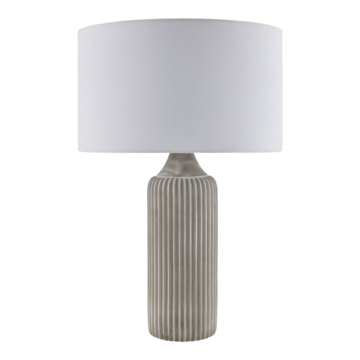 Modern European furniture - Reeded Gray Concrete Table Lamp - www.oroa.com