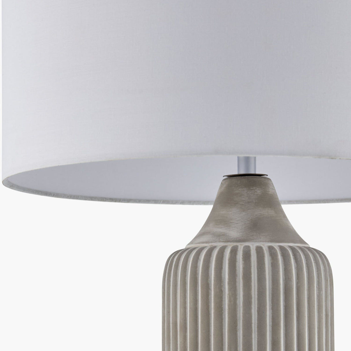 Modern European furniture - Reeded Gray Concrete Table Lamp - www.oroa.com