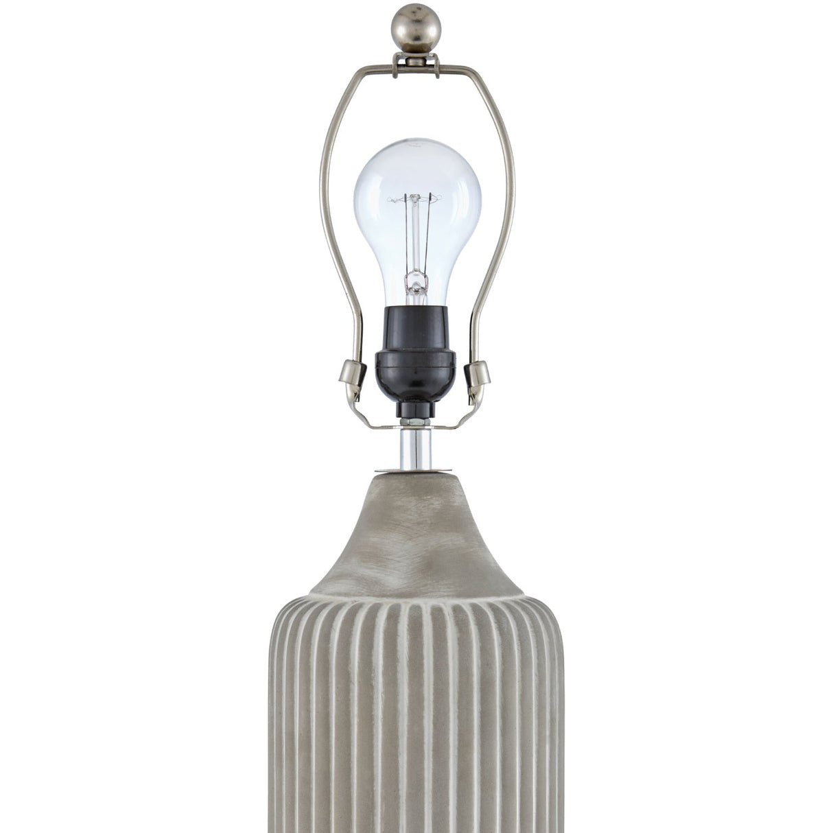 Modern European furniture - Reeded Gray Concrete Table Lamp - www.oroa.com