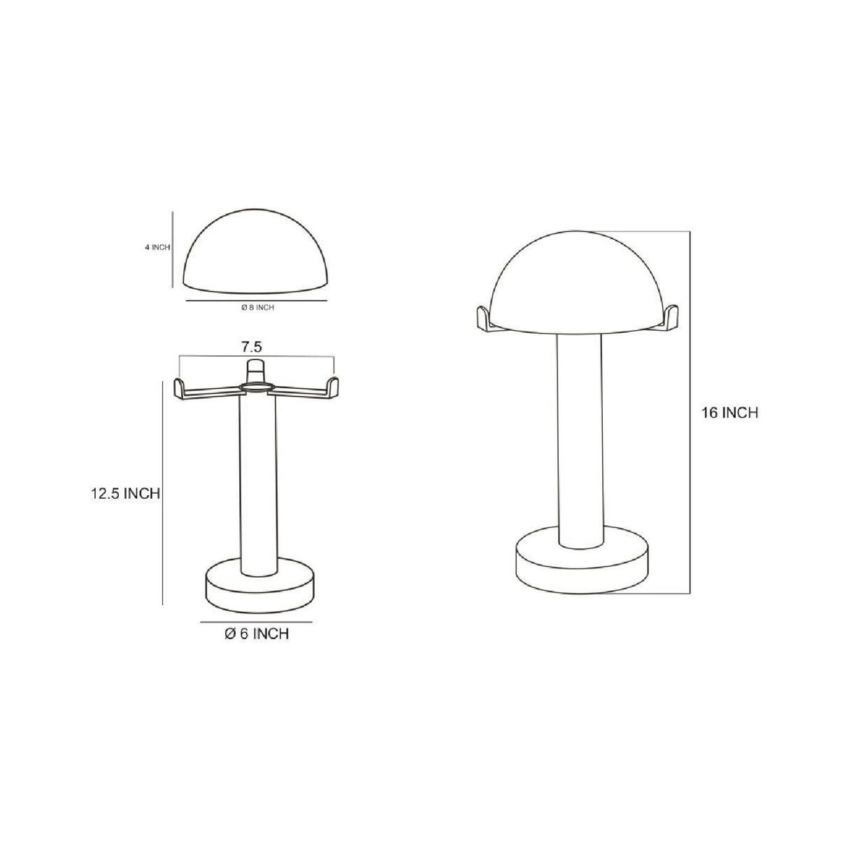 Modern European furniture - White Stone Dome Table Lamp - www.oroa.com