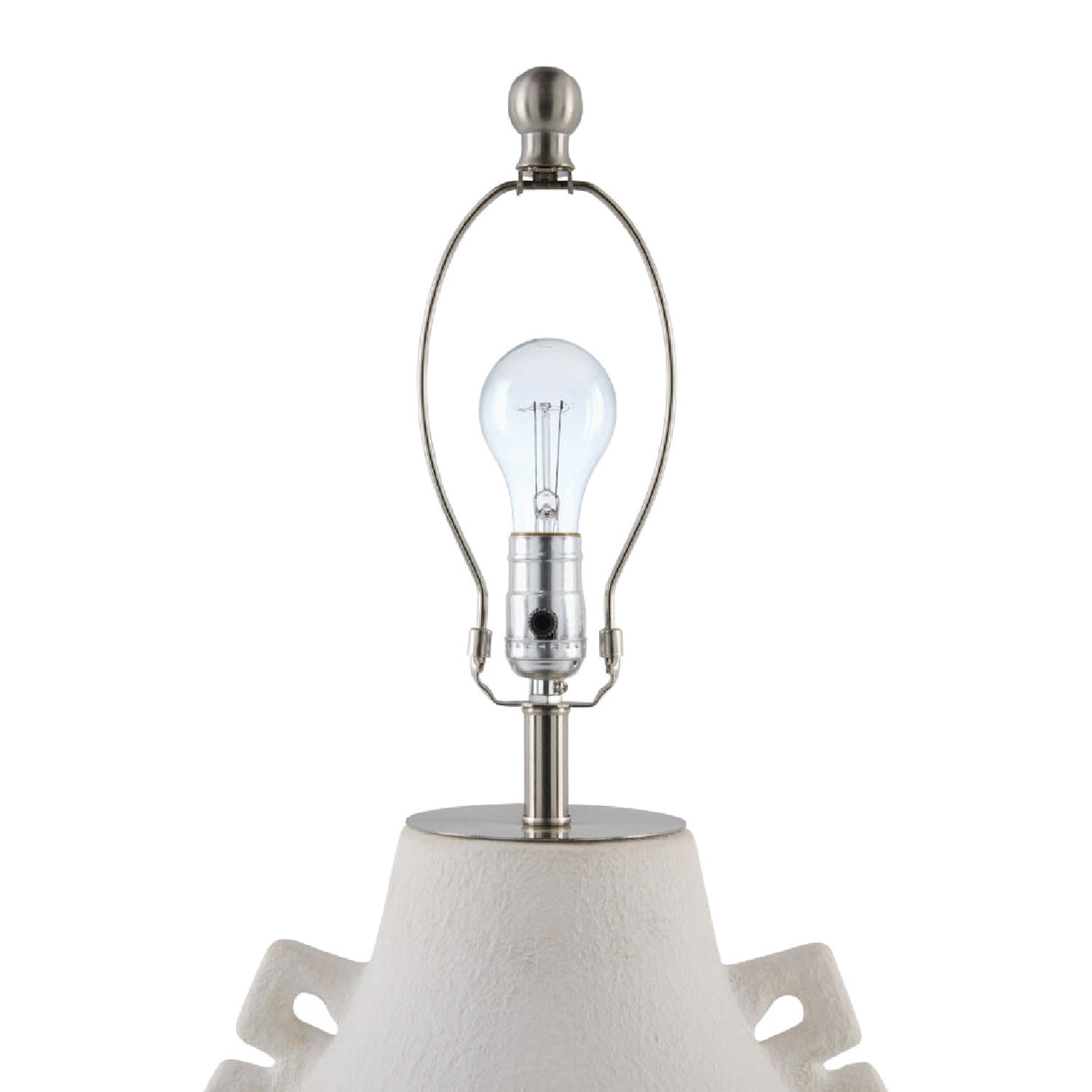 Modern European furniture - Glazed White Ceramic Table Lamp - www.oroa.com