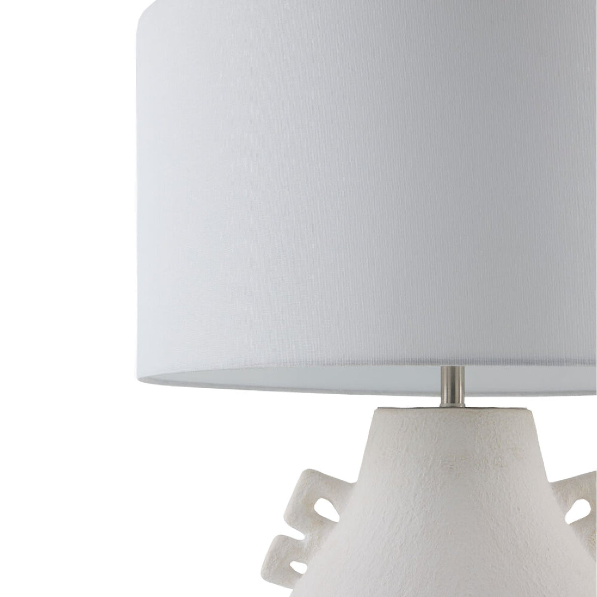 Modern European furniture - Glazed White Ceramic Table Lamp - www.oroa.com