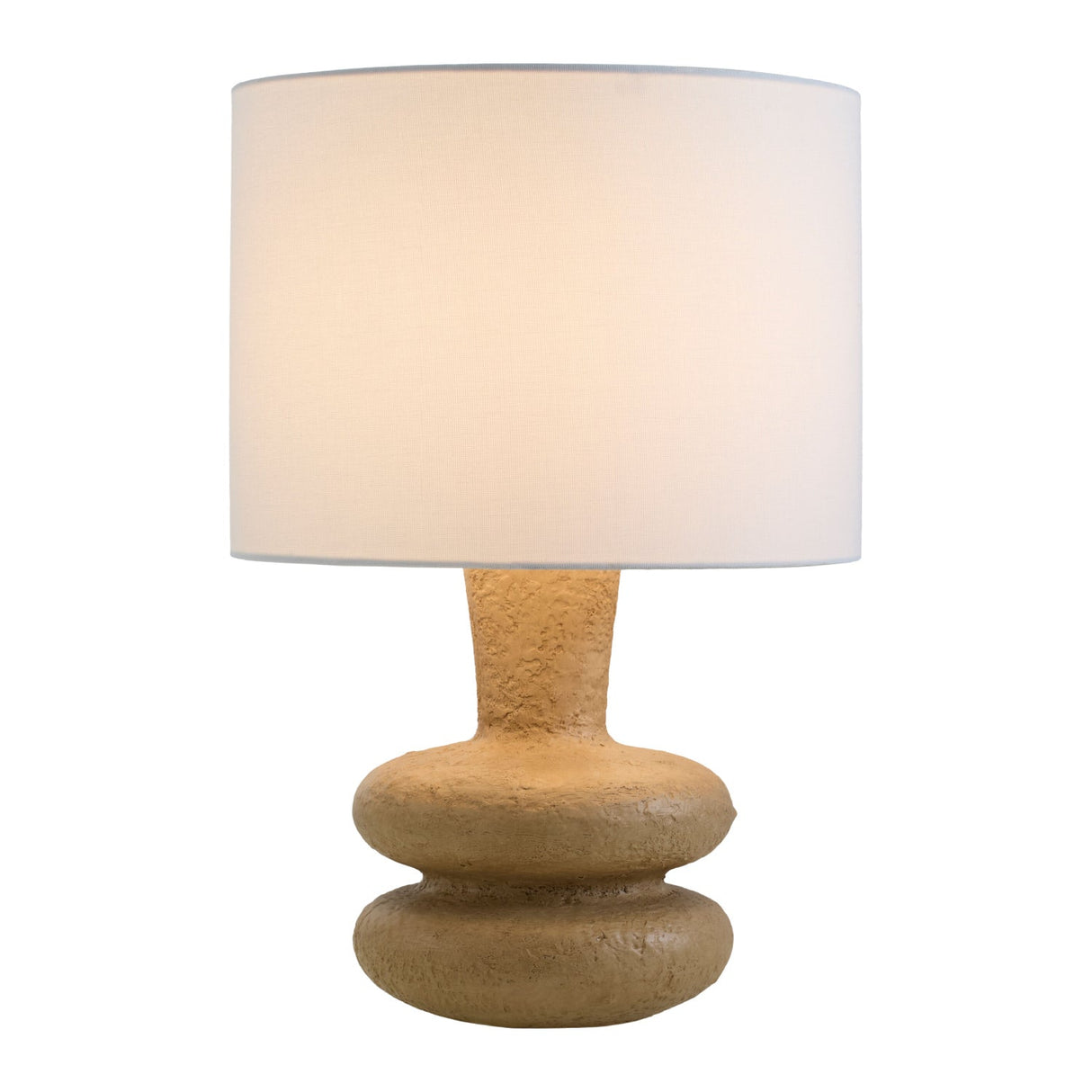 Modern European furniture - White Drum Linen Table Lamp - www.oroa.com