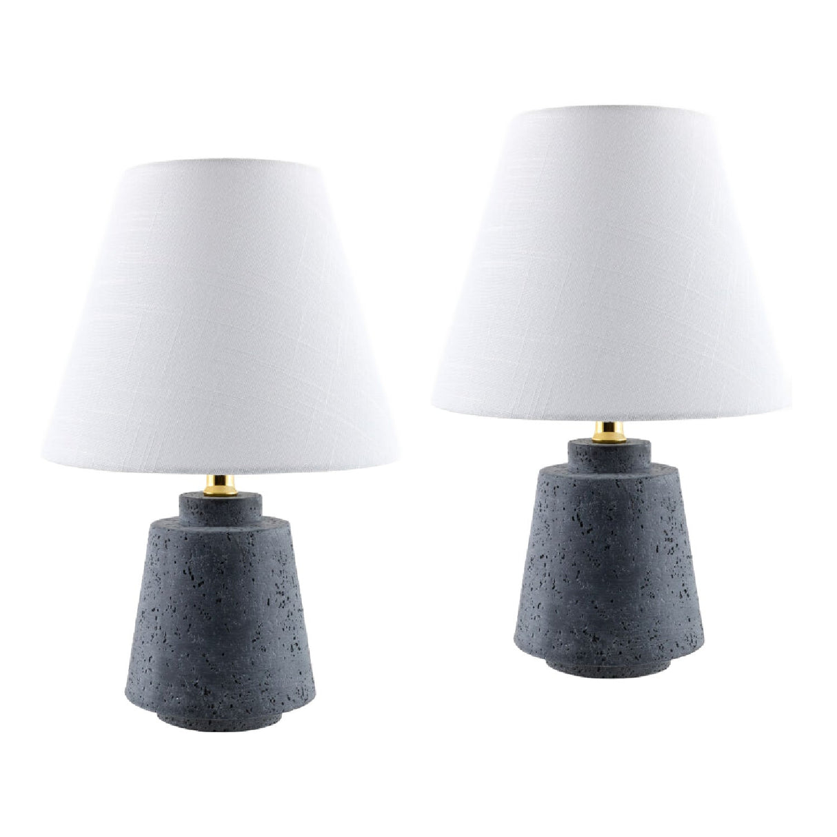 Modern European furniture - White Shade Accent Table Lamps (2) - www.oroa.com