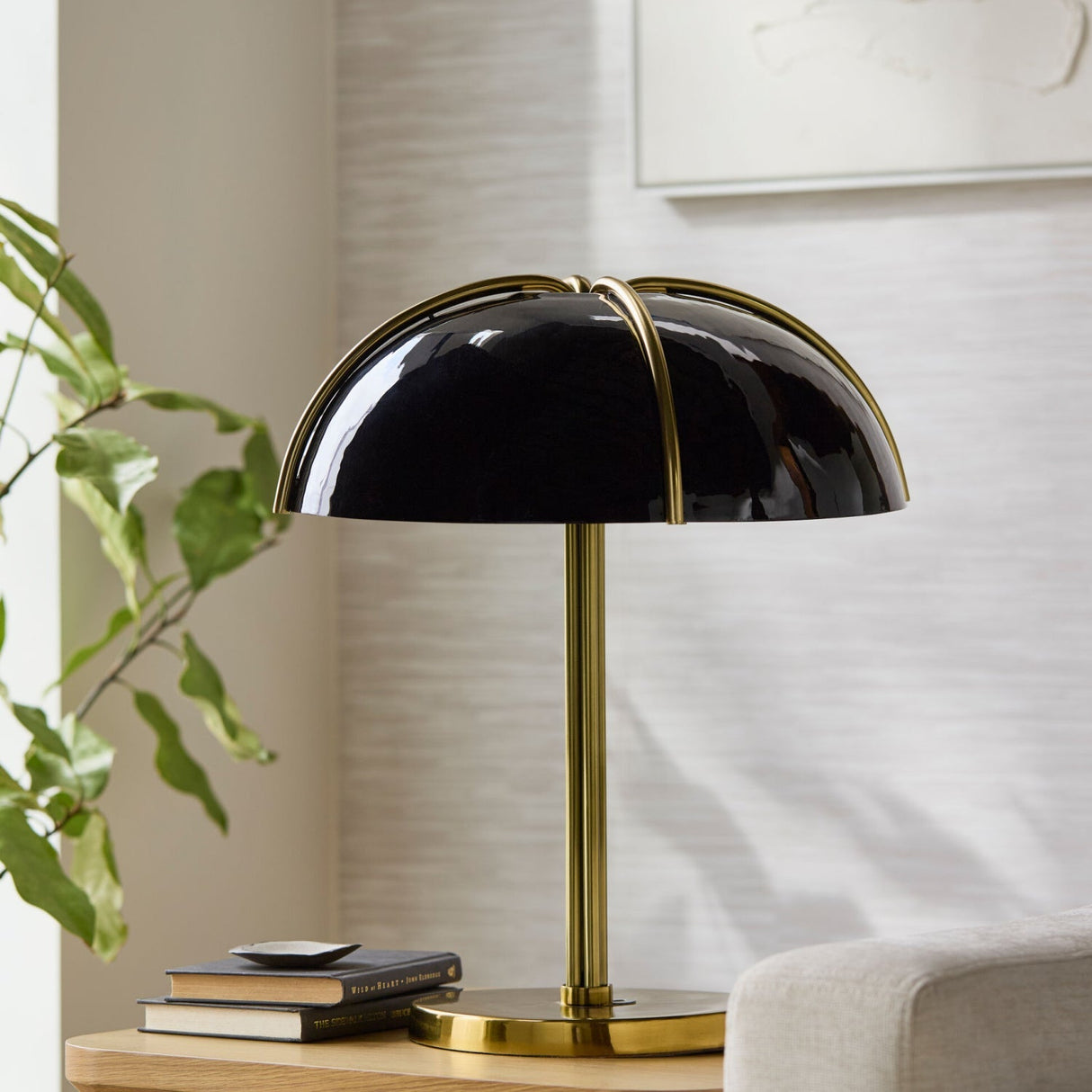 Modern European furniture - Black Metal Dome Table Lamp - www.oroa.com