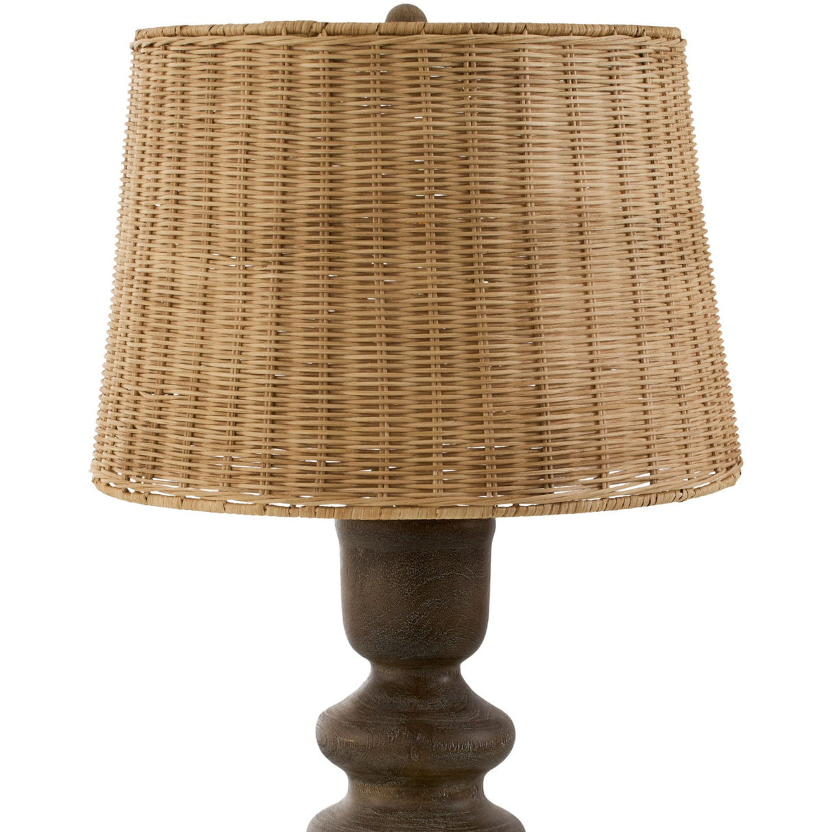 Modern European furniture - Rattan Brown Base Table Lamp - www.oroa.com